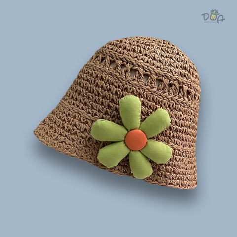 Nón bucket hoa