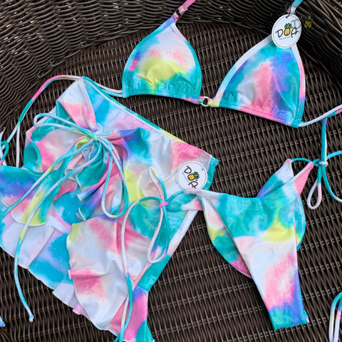 Mei Bikini Set | Đồ bơi nữ hai mảnh cạp thấp quần nhún hack dáng kèm chân váy | DỨA BIKINI & SPORTWEAR