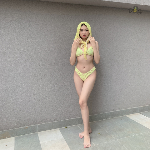 Tiny Bloom | Đồ bơi nữ ba mảnh hoa nhí vàng | DỨA BIKINI & SPORTWEAR