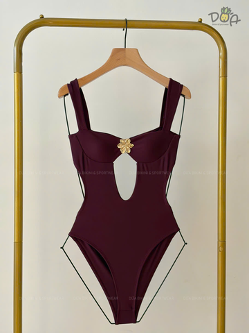 FLORIS BIKINI  | Đồ Bơi Nữ Một Mảnh Phối Khoen Hoa| Dứa Bikini & Sportwear