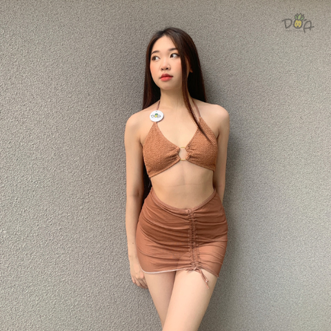 Mona Bikini Set |  Đồ bơi nữ ba mảnh kèm chân váy lưới | DỨA BIKINI & SPORTWEAR
