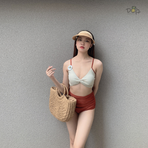 Đồ bơi nữ hai mảnh cạp cao dây V lưng | DỨA BIKINI & SPORTWEAR