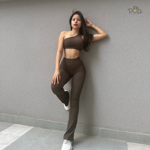 Set tập GYM -YOGA dài cao cấp chéo vai ống loe - ENDA SET