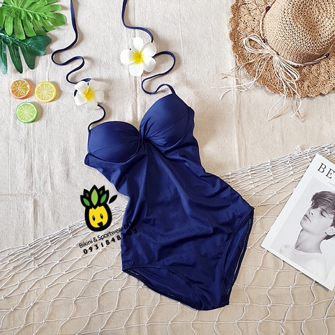 Bikini liền màu xanh đen