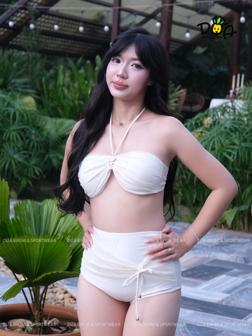 Đồ Bơi Nữ Hai Mảnh Cạp Cao Phối Lưới Nữ Tính - LAIYA BIKINI SET | DỨA BIKINI & SPORTWEAR