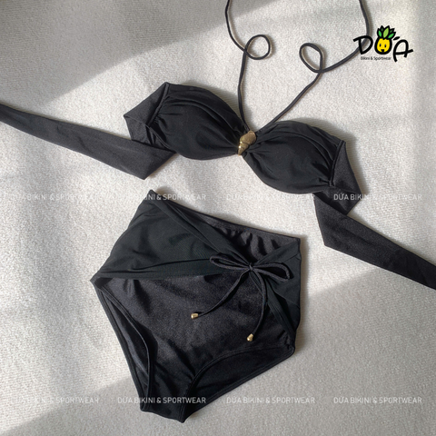 Đồ Bơi Nữ Hai Mảnh Cạp Cao Phối Lưới Nữ Tính - LAIYA BIKINI SET | DỨA BIKINI & SPORTWEAR
