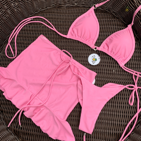 Mei Bikini Set | Đồ bơi nữ hai mảnh cạp thấp quần nhún hack dáng kèm chân váy | DỨA BIKINI & SPORTWEAR
