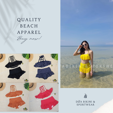 Bikini bèo xương cá váy xinh xắn