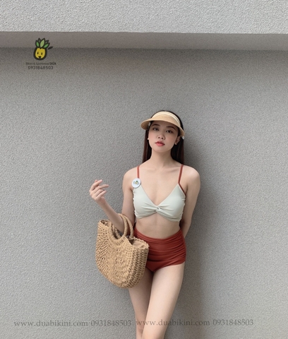 Bikini 2 mảnh cạp cao dây v lưng