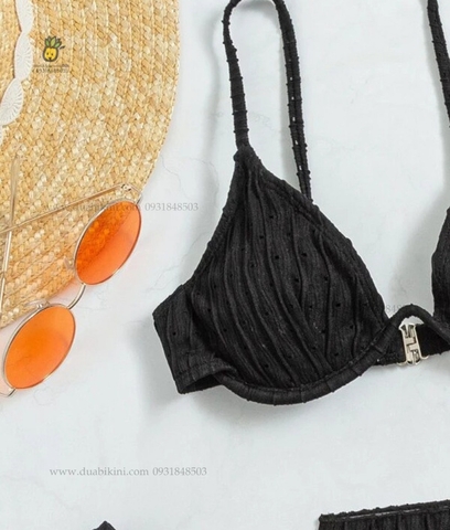 Donna Bikini Set | Đồ bơi nữ ba mảnh kèm khăn quấn đi biển ngọt ngào | DỨA BIKINI & SPORTWEAR