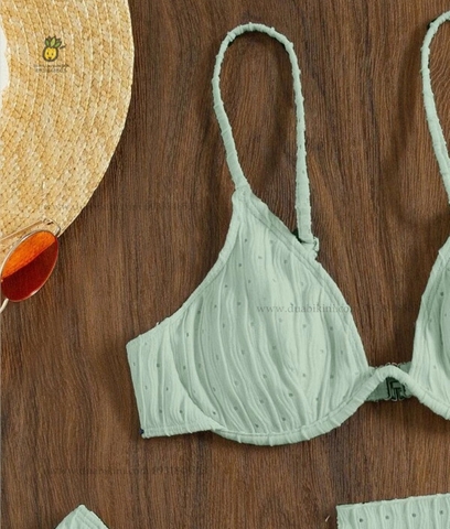 Donna Bikini Set | Đồ bơi nữ ba mảnh kèm khăn quấn đi biển ngọt ngào | DỨA BIKINI & SPORTWEAR