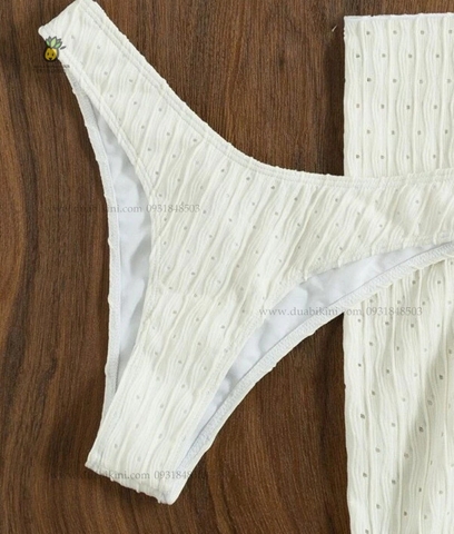 Donna Bikini Set | Đồ bơi nữ ba mảnh kèm khăn quấn đi biển ngọt ngào | DỨA BIKINI & SPORTWEAR