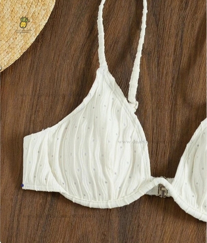 Donna Bikini Set | Đồ bơi nữ ba mảnh kèm khăn quấn đi biển ngọt ngào | DỨA BIKINI & SPORTWEAR