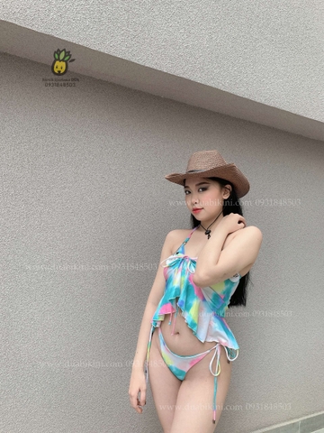 Mei Bikini Set | Đồ bơi nữ hai mảnh cạp thấp quần nhún hack dáng kèm chân váy | DỨA BIKINI & SPORTWEAR