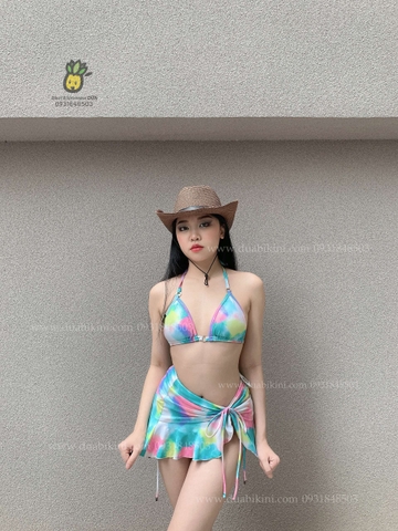 Mei Bikini Set | Đồ bơi nữ hai mảnh cạp thấp quần nhún hack dáng kèm chân váy | DỨA BIKINI & SPORTWEAR
