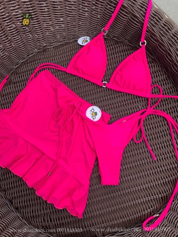 Mei Bikini Set | Đồ bơi nữ hai mảnh cạp thấp quần nhún hack dáng kèm chân váy | DỨA BIKINI & SPORTWEAR