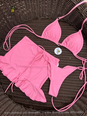 Mei Bikini Set | Đồ bơi nữ hai mảnh cạp thấp quần nhún hack dáng kèm chân váy | DỨA BIKINI & SPORTWEAR