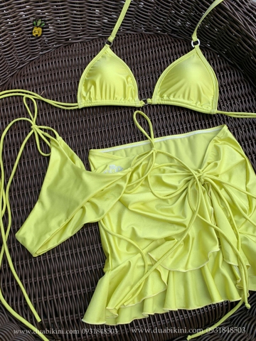 Mei Bikini Set | Đồ bơi nữ hai mảnh cạp thấp quần nhún hack dáng kèm chân váy | DỨA BIKINI & SPORTWEAR