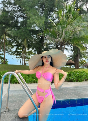 Glam Bikini Set | Đồ bơi nữ hai mảnh cạp cao phối khoen quyến rũ | DỨA BIKINI & SPORTWEAR