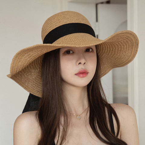 Nón cói vành rộng phong cách Hàn Quốc NC0503