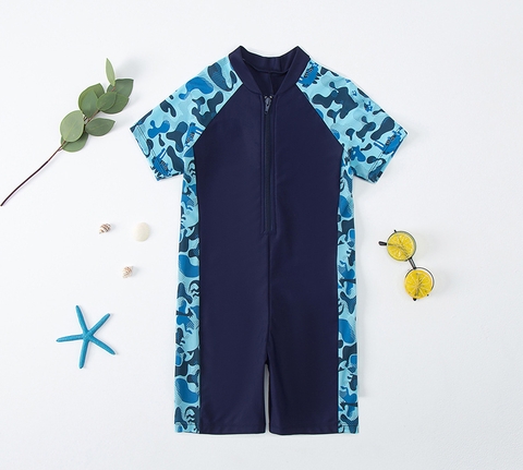 Đồ bơi liền quần cho bé gái, bé trai có dây kéo BG03