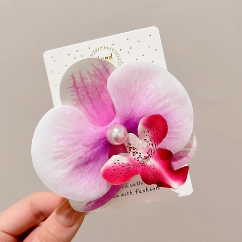 Kẹp tóc hoa lan xinh xắn, phụ kiện cho nàng đi biển xinh PK030