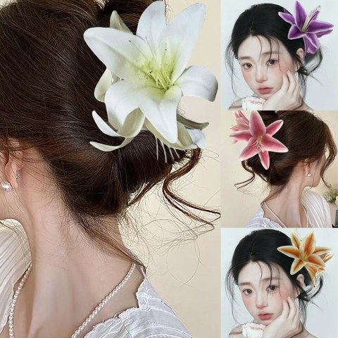 Kẹp tóc hoa ly đi biển KB036
