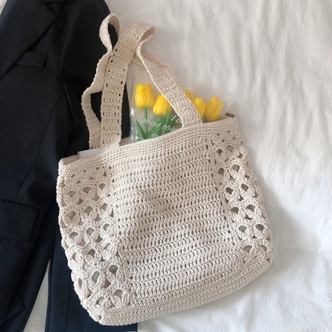 Túi Cói Handmade Vintage – Thiết Kế Cổ Điển, Dễ Phối Đồ TC0024