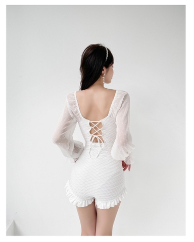 Đồ bơi nữ liền thân tay dài kín đáo | DỨA BIKINI & SPORTWEAR