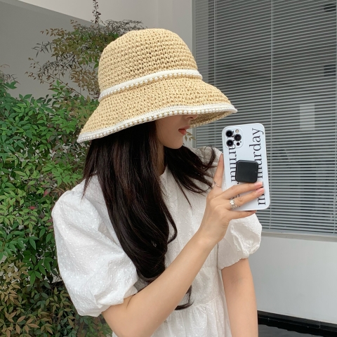 Nón cói mềm viền ngọc