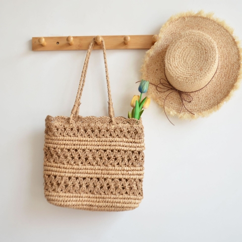 Túi Cói Đi Biển Xinh – Phong Cách Vintage, Mộc Mạc, Thời Trang TC0023