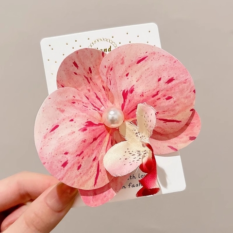 Kẹp tóc hoa lan xinh xắn, phụ kiện cho nàng đi biển xinh PK030