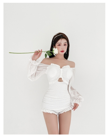 Đồ bơi nữ liền thân tay dài kín đáo | DỨA BIKINI & SPORTWEAR