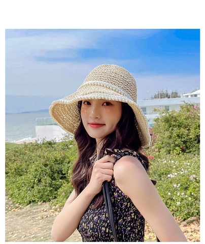 Nón cói mềm viền ngọc