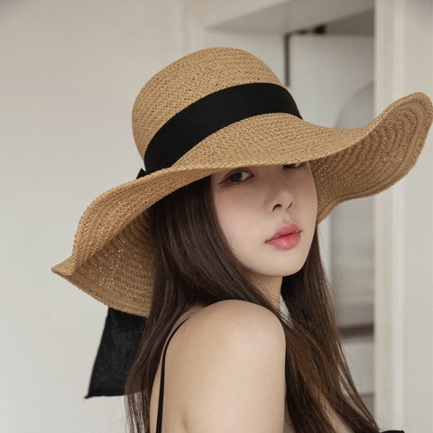 Nón cói vành rộng phong cách Hàn Quốc NC0503
