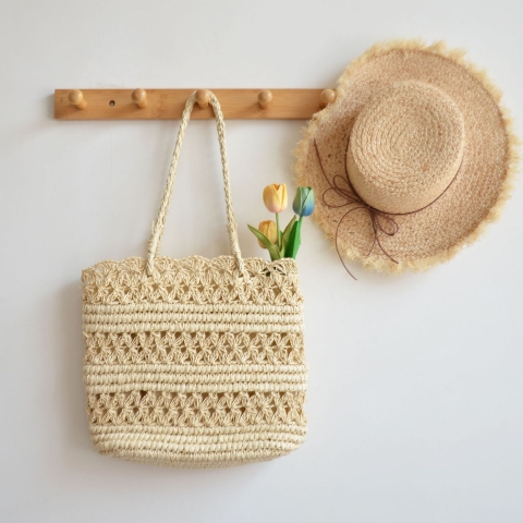Túi Cói Đi Biển Xinh – Phong Cách Vintage, Mộc Mạc, Thời Trang TC0023