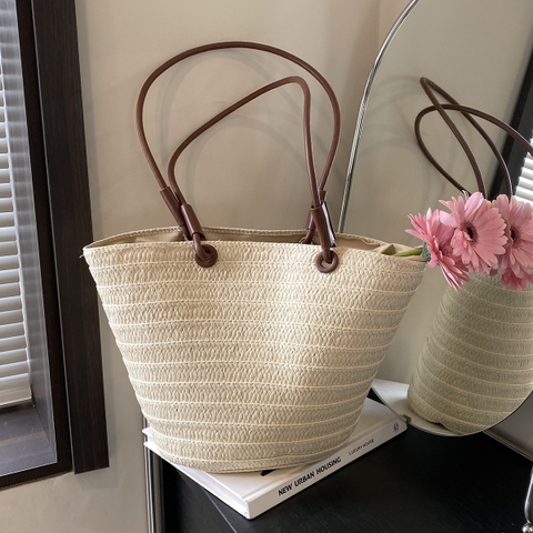 Túi cói nữ basic dễ phối đồ mùa hè TC0503