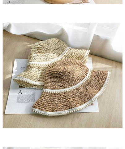 Nón cói mềm viền ngọc