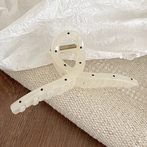 Kẹp tóc chấm bi trắng ngọc trai cao cấp, đẹp và ngọt ngào, kích thước lớn, hoàn hảo cho kiểu tóc búi cao PK087