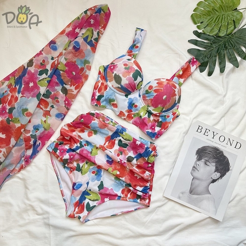 SET bikini 3 mảnh kèm khăn