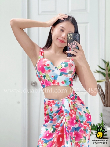 SET bikini 3 mảnh kèm khăn