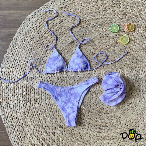 SET bikini 3M kèm khăn màu loang