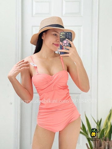 Bikini liền cup ngang nhún bụng