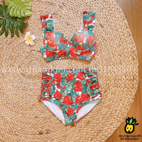 Bikini 2 mảnh cạp cao hoa xinh