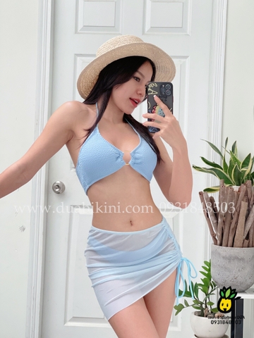 Mona Bikini Set |  Đồ bơi nữ ba mảnh kèm chân váy lưới | DỨA BIKINI & SPORTWEAR