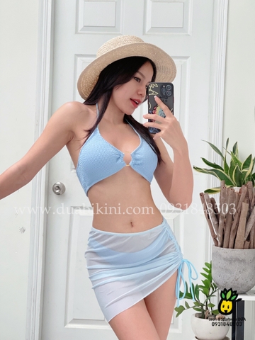 Set bikini 3 mảnh kèm chân váy lưới - MONA BIKINI