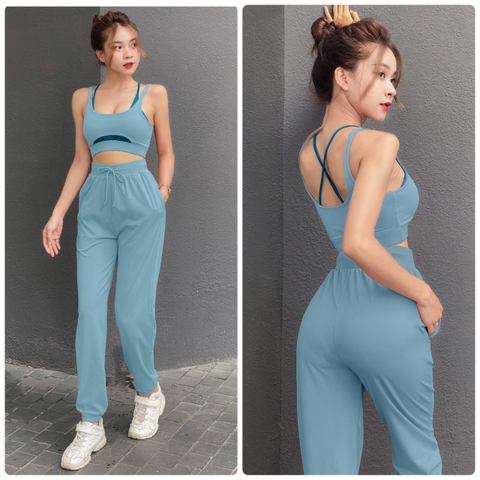 Set tập bra + quần jogger