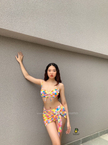 Bikini 3 mảnh ngũ sắc