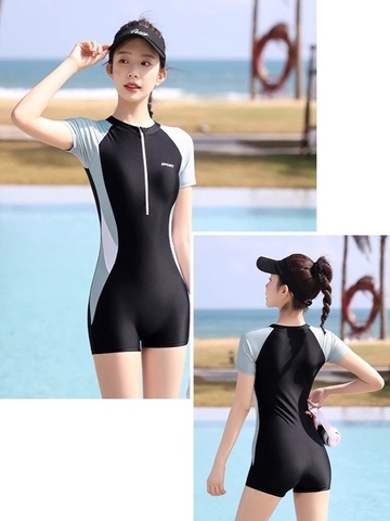 Đồ bơi nữ liền thân dáng quần tay ngắn sport | DỨA BIKINI & SPORTWEAR