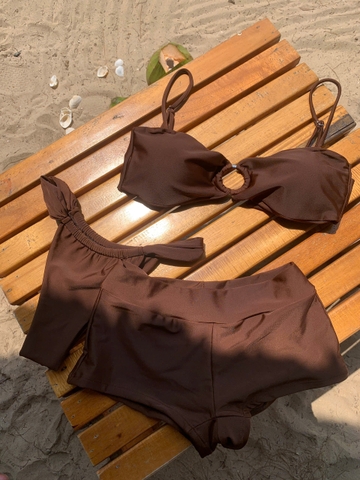 Đồ Bơi Nữ Ba Mảnh Quần Đùi Màu Nâu Ngọt Ngào - CHOCO BIKINI | DỨA BIKINI & SPORTWEAR